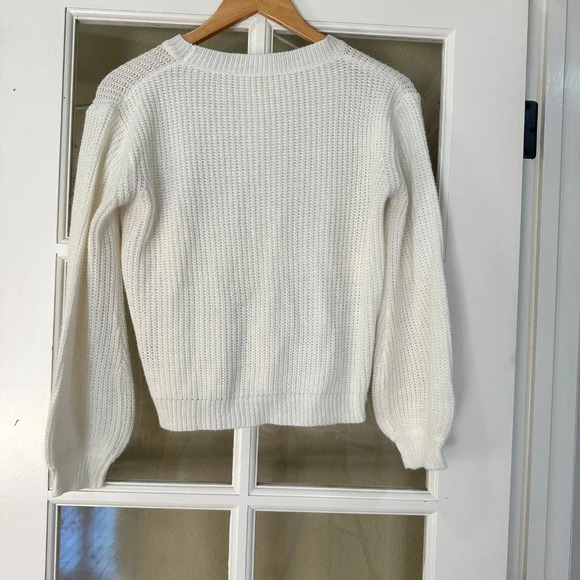 SHEIN Bell Sleeve Cropped Chunky Sweater - small - Picture 6 of 6